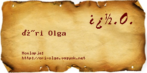 Őri Olga névjegykártya